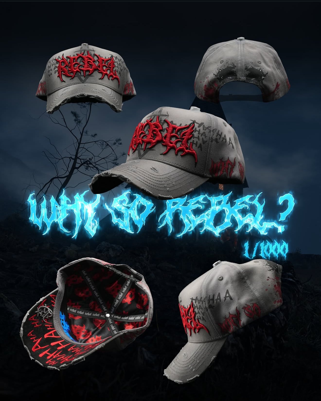 Rebel Hats (incluye caja, cubrepolvos y llavero)