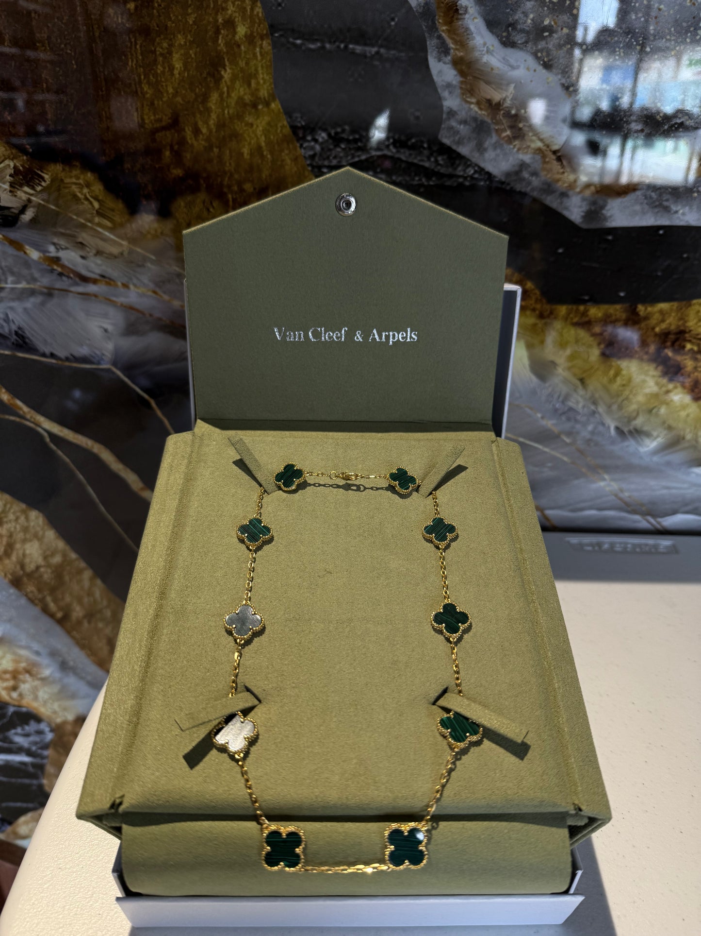 Collar Van Cleef Baño de Oro 18k