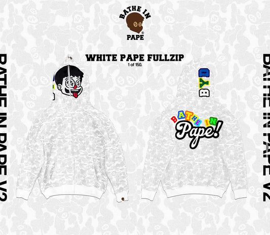 BY Dineral White Pape FullZip