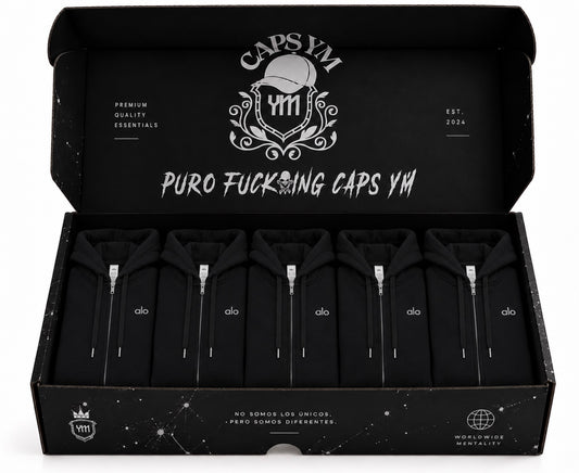 Lote de 5 Hoodies Alo FullZip Black