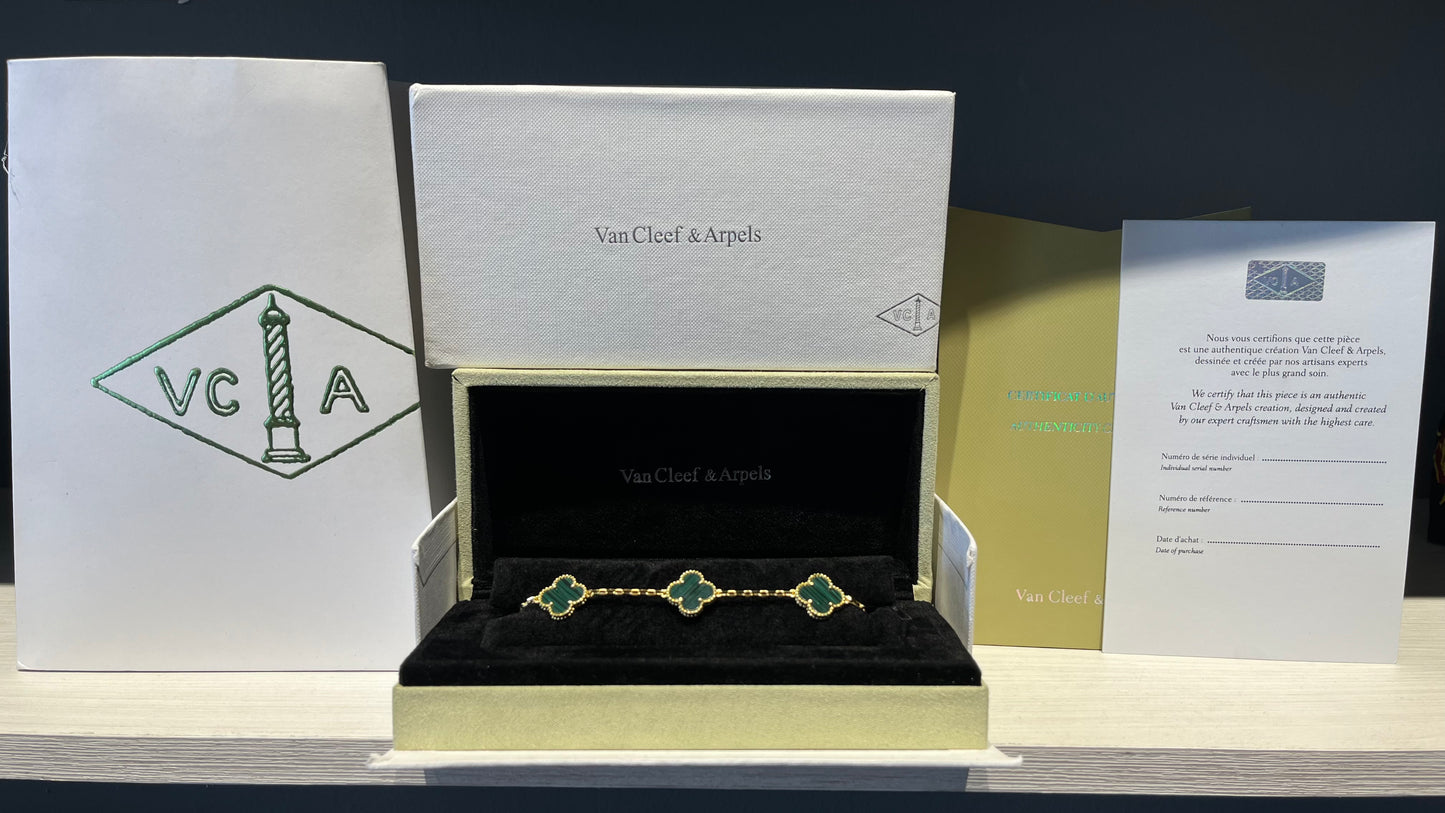Pulsera Van Cleef Baño de Oro 18k