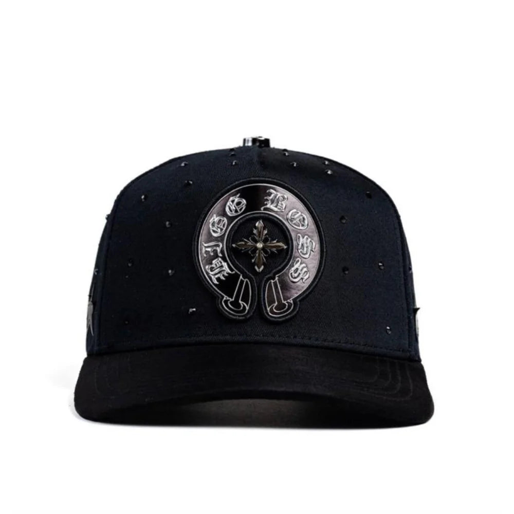 Chrome Black Bigg Boss Cap - Black