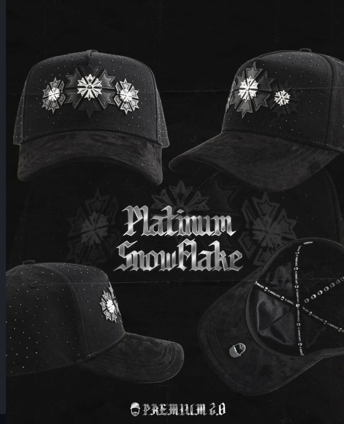 Platinum SnowFlake"Barbas Hats