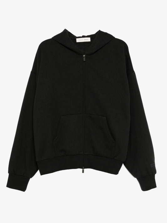 Essentials Hoodie Zipper Negra SS25