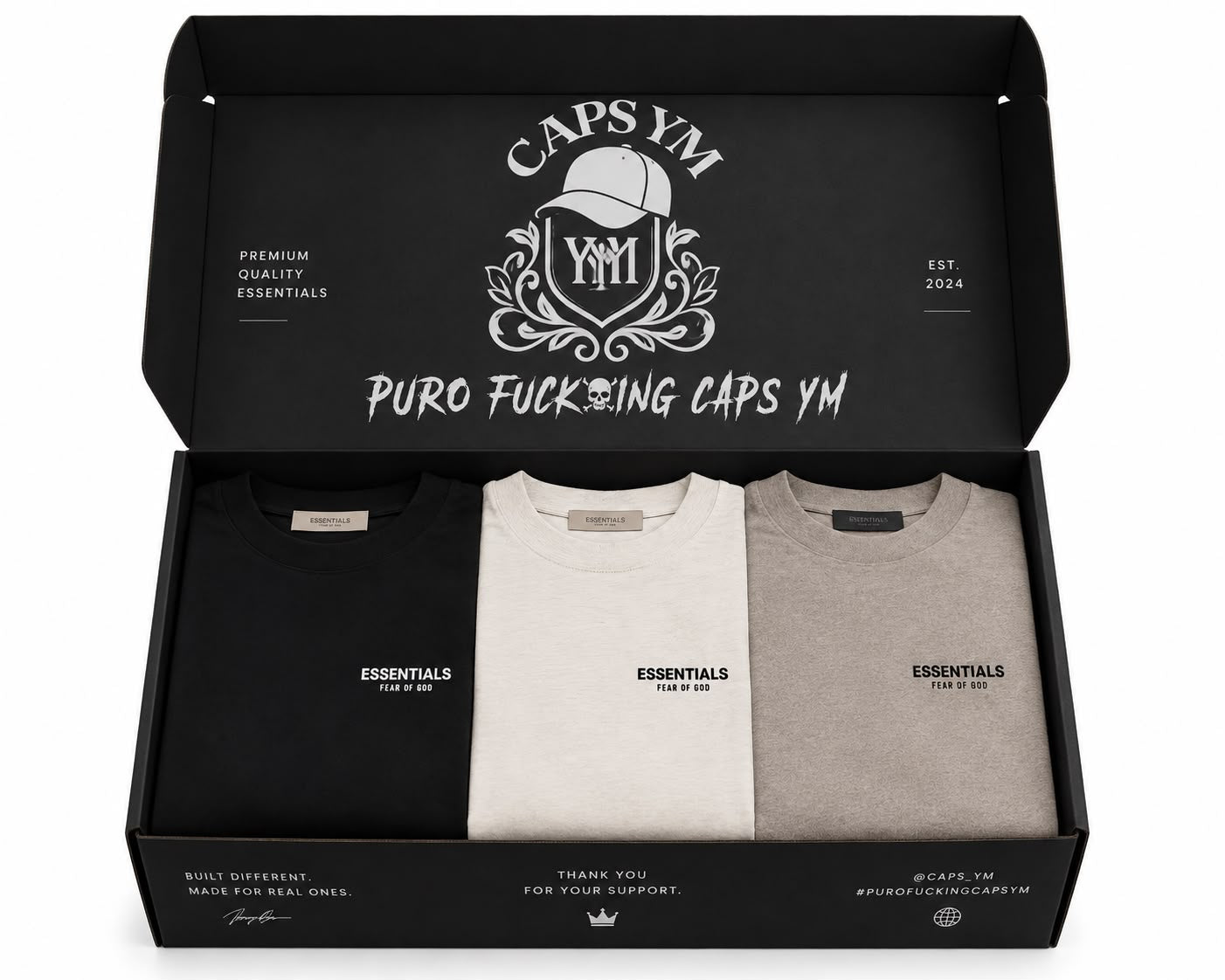 Lote de 3 Playeras Essentials